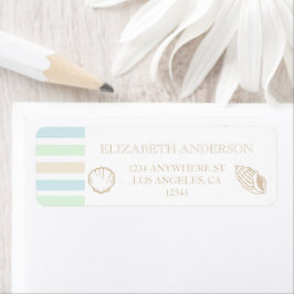 Etiqueta Grad Club Beach Party Return Address