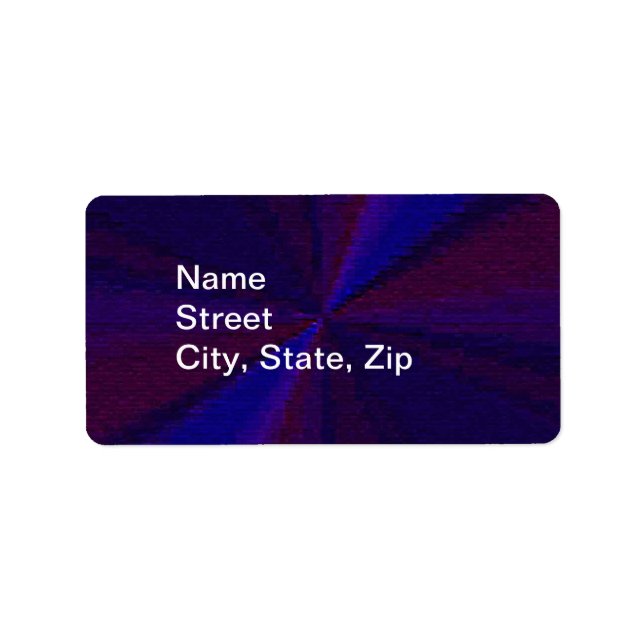 Etiqueta Gradação circular - Azul a Roxo (Frente)