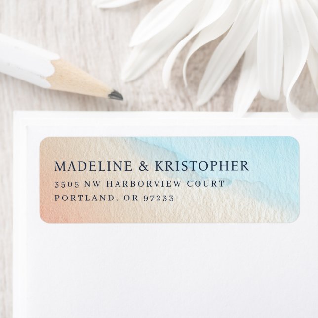 Etiqueta Gradiente de Aquarela Pastel Serena (Insitu)