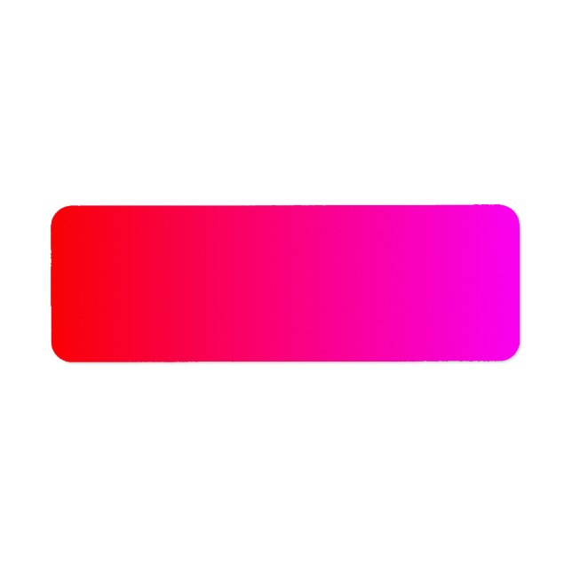 Etiqueta Gradiente de Magenta a Vermelho (Frente)