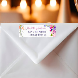 Etiqueta Graduação bonito de guiamento moderno de flores qu