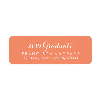 Etiqueta Graduação Coral 2014 Formando Moderna Caligrafia