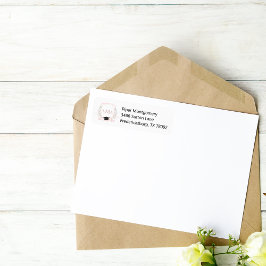 Etiqueta Graduação em Monograma da Coquette Crest Rosa