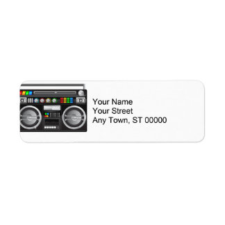 Etiqueta gráfico blaster do gueto da boombox