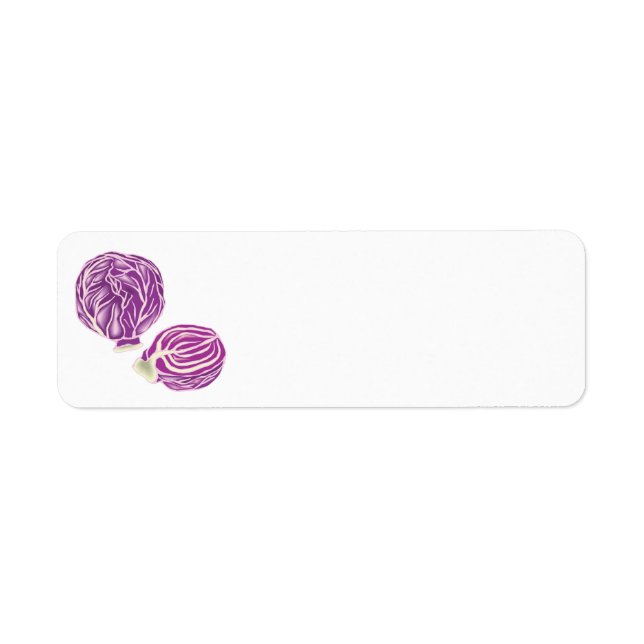Etiqueta gráfico de repolho roxo (Frente)