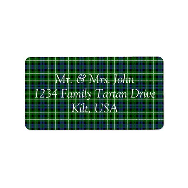 Etiqueta Graham Tartan (Frente)
