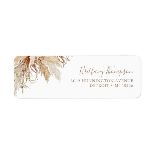 Etiqueta Grama das Pampas Boho (Frente)