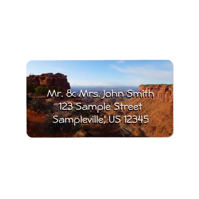 Etiqueta Grand View Point no Parque Nacional de Canyonlands (Frente)