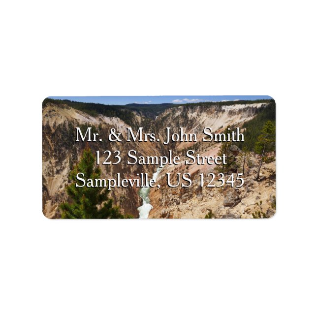 Etiqueta Grande Canyon do Yellowstone (Frente)