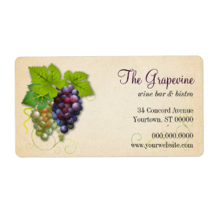 Etiqueta Grape Vine Business Label