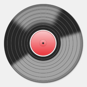 Etiqueta gravada LP clássica do vinil