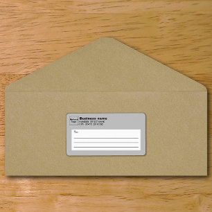 Etiqueta Gray Business Shipping Label