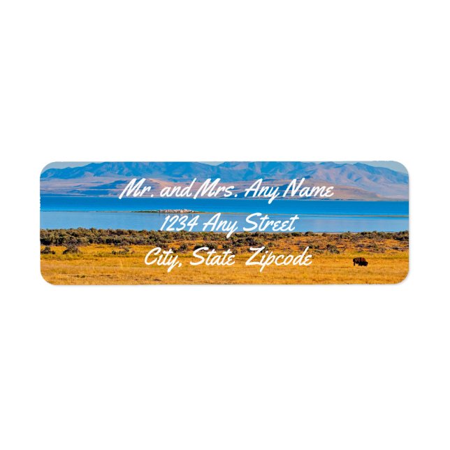 Etiqueta Grazing Buffalo, Excelente Salt Lake, Utah (Frente)