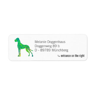 Etiqueta Great Dane Verde