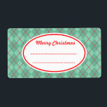Etiqueta Green Argyle Felry Christmas Labels<br><div class="desc">O estilo verde clássico decora esta etiqueta de Feliz Natal. Use estes rótulos festivos e riscados como rótulos de cozinha,  etiquetas de comida,  etiquetas de produtos cozidos,  para biscoitos de Natal,  uma troca de biscoitos,  uma troca de biscoitos,  etiquetas de presentes,  etc...  Os designs são de arte original.</div>