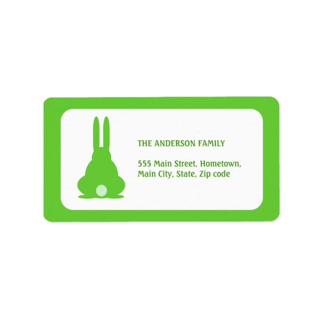 Etiqueta Green Bunny (Frente)