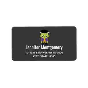 Etiqueta Green Frankenstein Monster Halloween