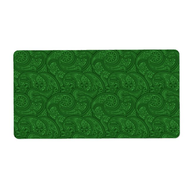 Etiqueta Green Paisley (Frente)