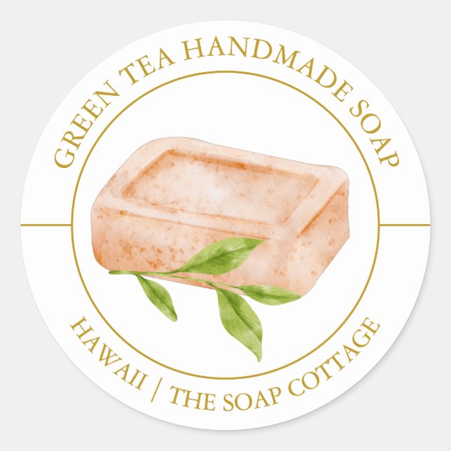 Etiqueta Green Tea Soap (Frente)