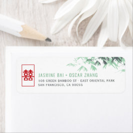 Etiqueta Green Zen Bamboo deixa endereço de casamento chinê