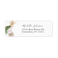 Greenery Boho Tropical Floral 2 Endereço de retorn