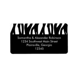 Etiqueta Greve Modernista Branca e Negra