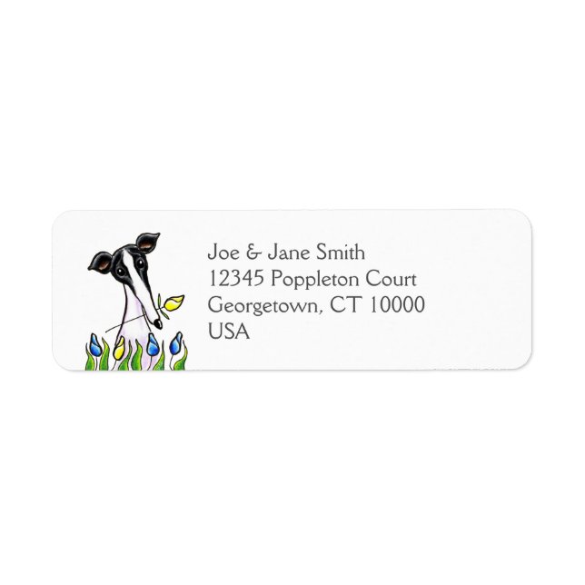 Etiqueta Greyhound Sweetheart White (Frente)