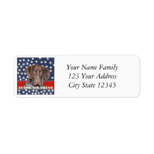 Etiqueta Grizzly4President, no cão nós confiamos