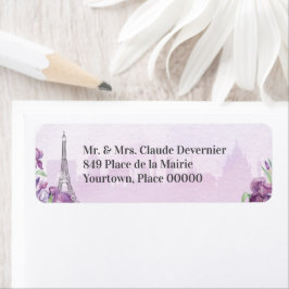 Etiqueta Guardanapos Franceses Íris Roxo de Paris