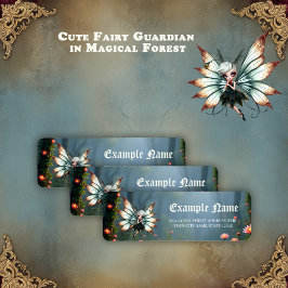 Etiqueta Guardiã Fada Fofa na Floresta Mágica