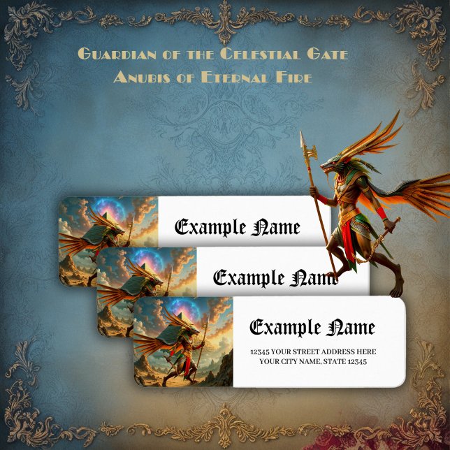 Etiqueta Guardião do Portão Celestial – Anúbis (Criador carregado)