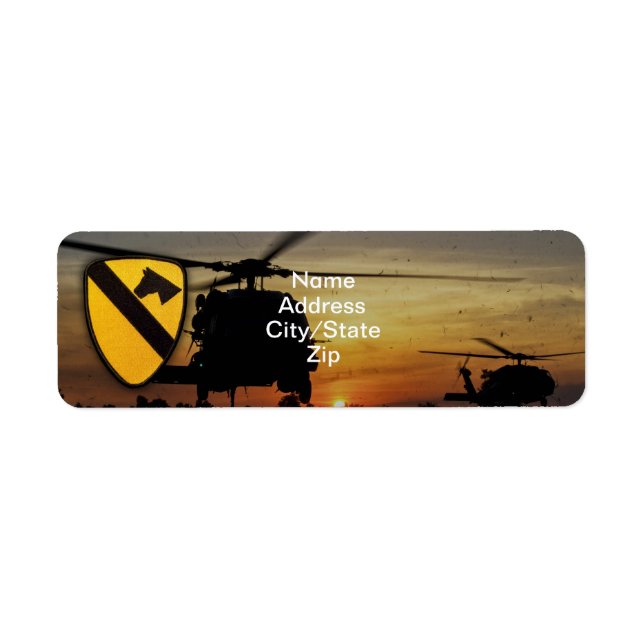 Etiqueta Guerra do Vietnã da cavalaria da 7 de 1rua (Frente)