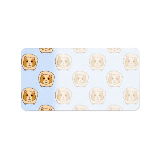 Etiqueta Guiné Pigs em Azul.