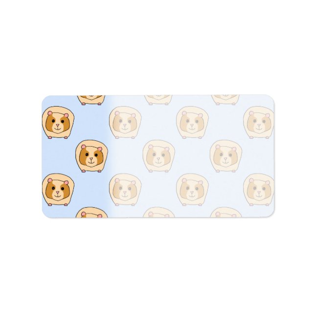 Etiqueta Guiné Pigs em Azul. (Frente)