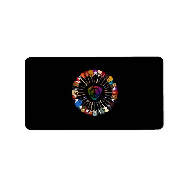 Etiqueta Guitar Lover | Variedade de violão (Frente)