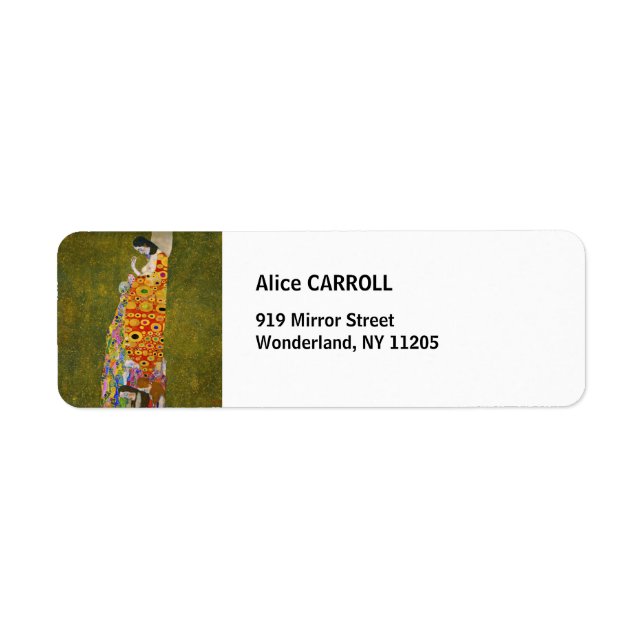 Etiqueta Gustav Klimt - Esperança II (Frente)