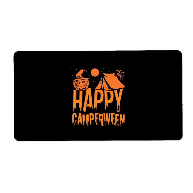 Etiqueta Halloween Camper Nature (Frente)