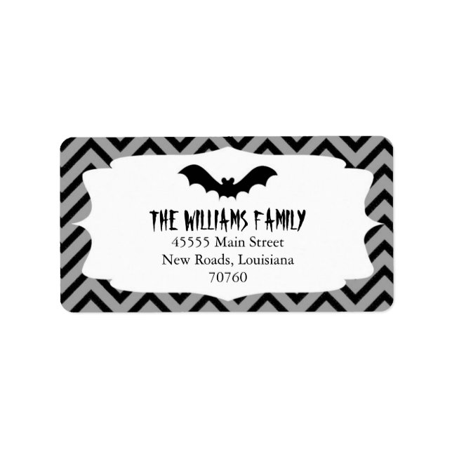 Etiqueta Halloween | Chevron (Frente)