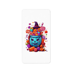 Etiqueta Halloween engraçado