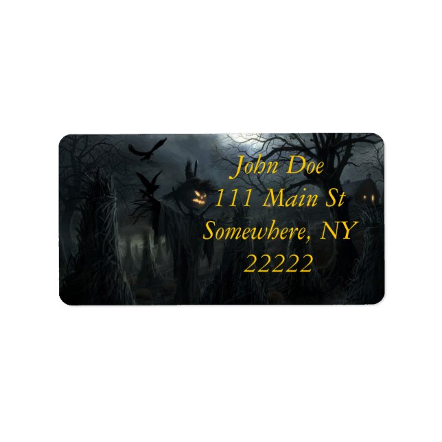 Etiqueta Halloween Field of Death (Frente)