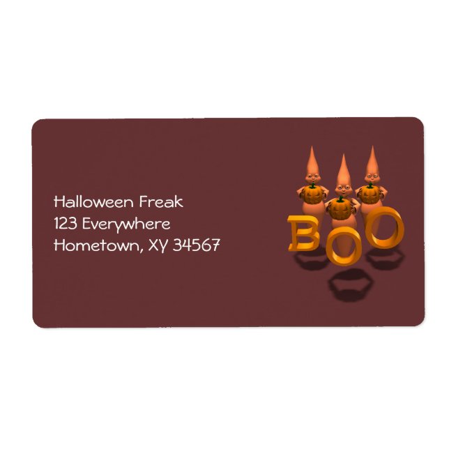 Etiqueta Halloween Ghosts Booh (Frente)