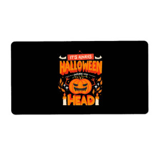 Etiqueta Halloween Gift Dentro de sempre Hallowen