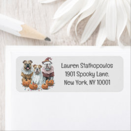 Etiqueta Halloween Inglês Bulls Pumpkin