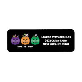 Etiqueta Halloween Jack O Lantern Candy Pail