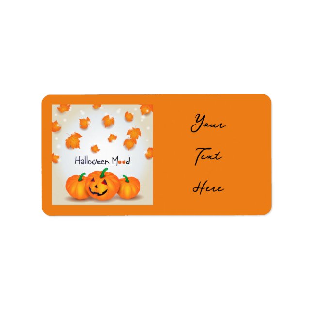 Etiqueta Halloween Mood (Frente)