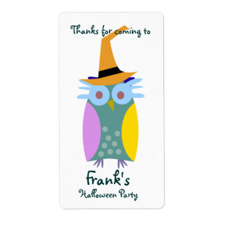 Etiqueta Halloween Owl