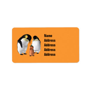 Etiqueta Halloween Penguin