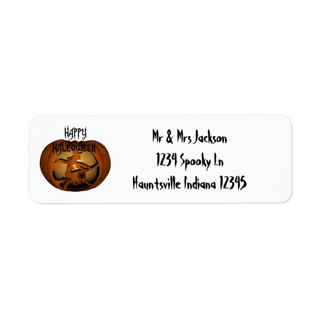 Etiqueta Halloween Pumpkin (Frente)