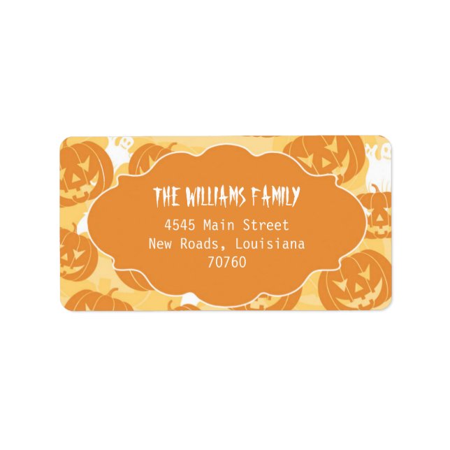 Etiqueta Halloween Pumpkins (melhor Prêmio de hoje) (Frente)