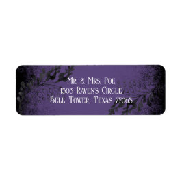 Etiqueta Halloween Purple Gothic